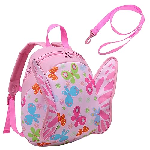 VASCHY Kinderrucksack, Mini Rucksack Klein Kindertasche Rucksack Kindergartenrucksack Kleinkind Schultasche für Mädchen Schmetterling von VASCHY