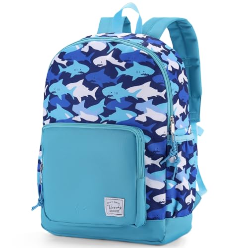 VASCHY Kinderrucksack, Niedlich Rucksack Wasserabweisend Vorschule Kinder Kindergarten Kleinkind Schul Rucksack Jungen mit Brustgurt Blau Dink von VASCHY