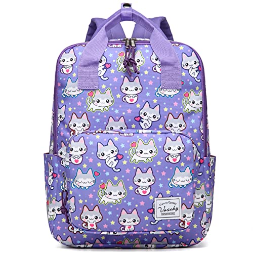 VASCHY Kinderrucksack, Niedlich Vorschule Schulranzen Jungen Mädchen Leichter Rucksack Kindergarten Kleinkind Tagesrucksack Brustgurt Kätzchen von VASCHY