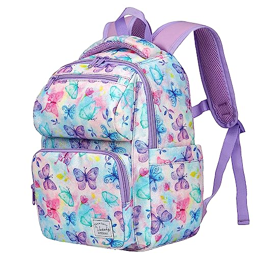 VASCHY Kinderrucksack, Niedlich Wasserabweisend 7L Vorschule Kinder Rucksack Kindergartenrucksack Schulrucksack Kleinkind Rucksack für Mädchen Jungen Schule Reisen Giltter Schmetterling Klein von VASCHY