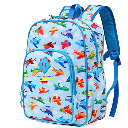 VASCHY Kinderrucksack, Niedlich Wasserabweisend Vorschule Kinder Jungen Rucksack Leicht Kindergarten Mädchen Kleinkind Rucksack mit Brustgurt Luftfahrzeuge von VASCHY