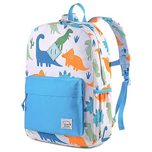 VASCHY Kinderrucksack Jungen, Niedlich Wasserabweisend Vorschule Kinder Rucksack Mädchen Kindergartenrucksack Schulrucksack Kleinkind mit Brustschnalle Hellblau Dinosaurier VASCHY Kinderrucksack Jungen, Niedlich Wasserabweisend Vorschule Kinder Rucksack Mädchen Kindergartenrucksack Schulrucksack Kleinkind mit Brustschnalle Hellblau Dinosaurier von VASCHY