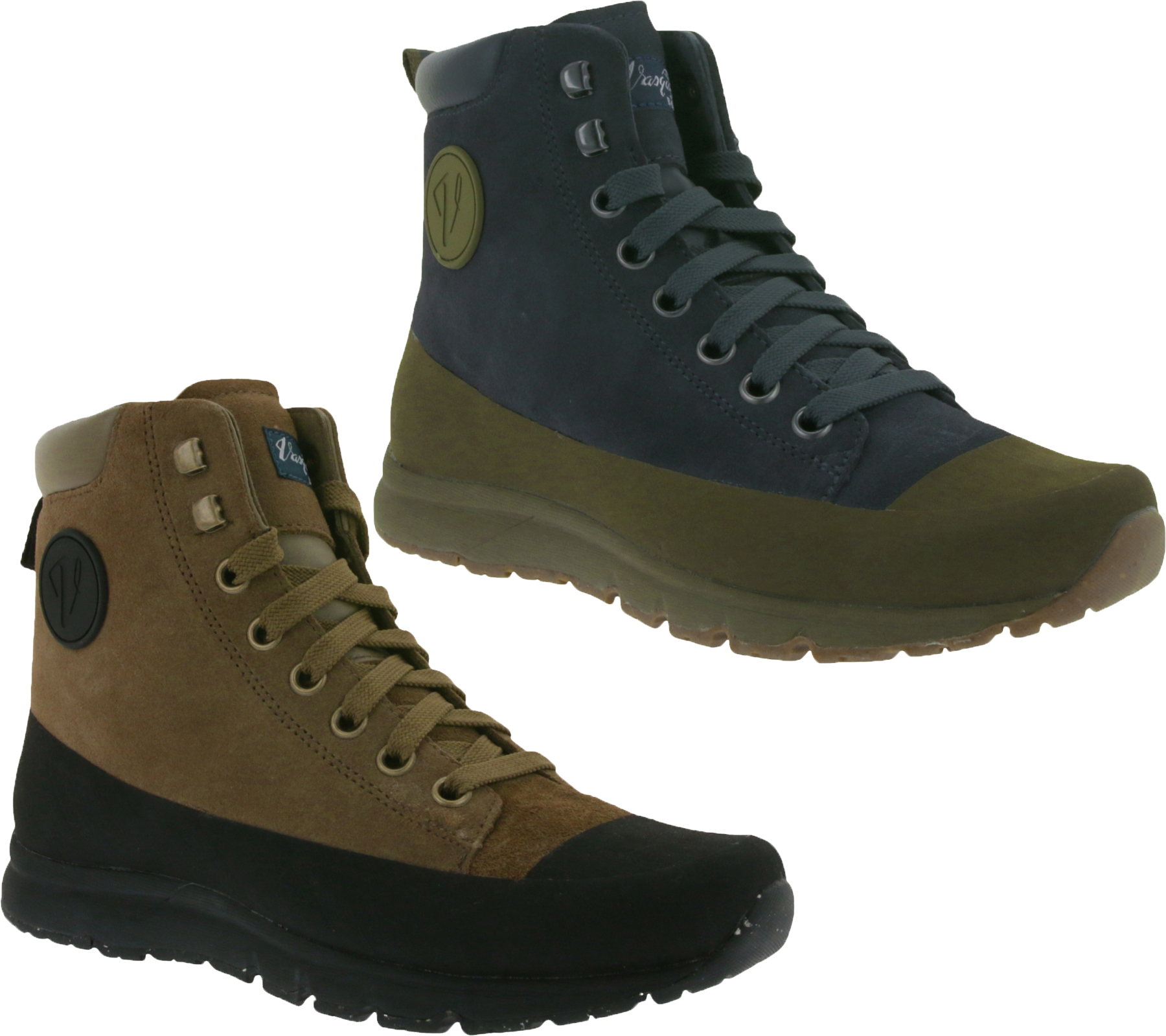 VASQUE Ascender Herren Wander-Schuhe mit Vibram Sohle nachhaltige Trekking-Schuhe mit Echtleder in Khaki/Braun oder Dunkelblau/Grün von VASQUE