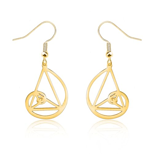 Goldene Ratio-Ohrringe, Fibonacci-Sequenz-Ohrringe für Mathematik-Liebhaber, geometrische Spiralen, Schmuck, Abschluss, Mathematiker, Geschenk für Frauen und Mädchen, Edelstahl von VASSAGO