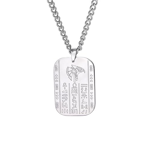 VASSAGO Anubis-Halskette für Männer und Frauen, Gott des Todes, ägyptische Halskette, Horusauge, Anubis-Anhänger, Halskette, ägyptisches Symbol, ägyptischer Schmuck, Geschenk, Edelstahl von VASSAGO