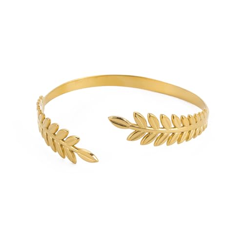 VASSAGO Griechisch Römisches Lorbeerblatt Armband Römische griechische Göttin Verstellbare Manschette Armband Armreif Römischer Boho Schmuck für Frauen VASSAGO Griechisch Römisches Lorbeerblatt Armband Römische griechische Göttin Verstellbare Manschette Armband Armreif Römischer Boho Schmuck für Frauen von VASSAGO