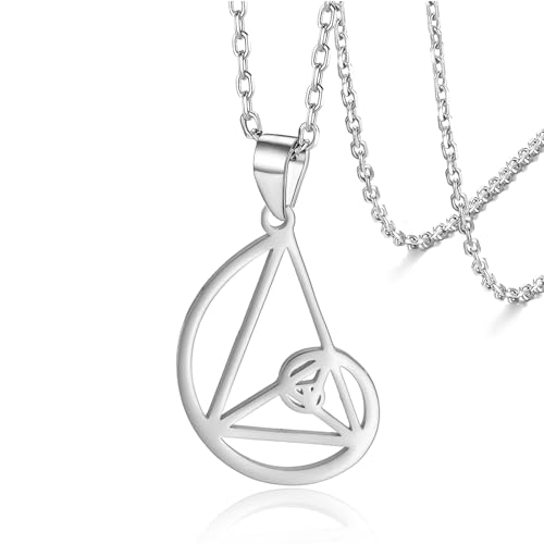 VASSAGO Fibonacci Sequenz Halskette Golden Ratio Halskette Geometrische Spirale Halskette für Männer Frauen Mathematik Abschluss Mathematik Lehrer Geschenk (Silberne Halskette) von VASSAGO