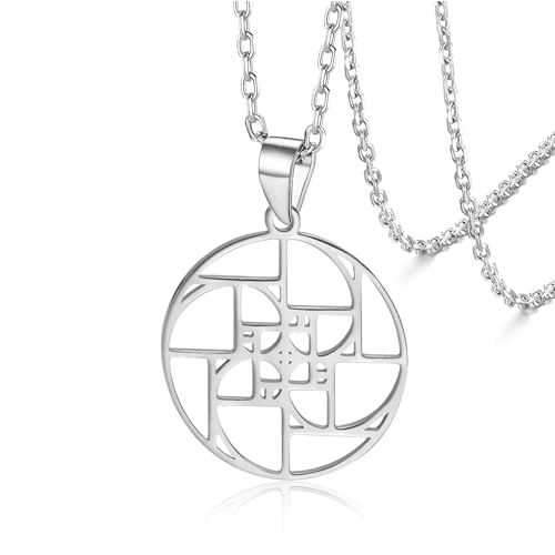 VASSAGO Fibonacci Sequenz Halskette Golden Ratio Halskette Geometrische Spirale Halskette für Männer Frauen Mathematik Abschluss Mathematik Lehrer Geschenk von VASSAGO