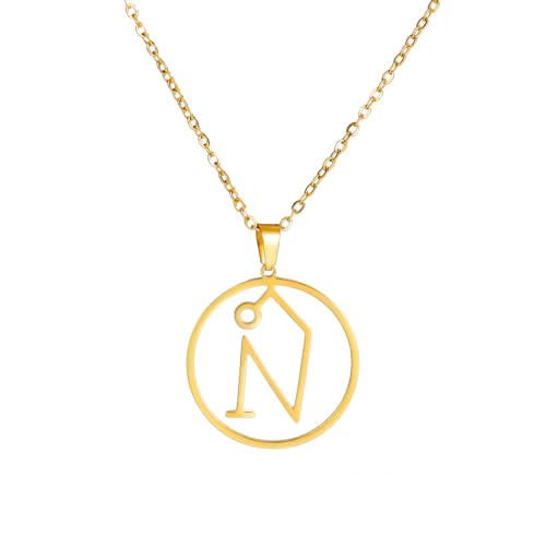 VASSAGO Gothic Sigill of Erzengel Uriel Kette Halskette Gravur Talisman Amulett Engel breit Choker Vintage Schmuck für Herren, Edelstahl, Kein Edelstein von VASSAGO