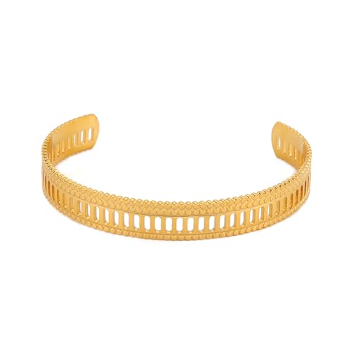 VASSAGO Griechisch Römisches Lorbeerblatt Armband Römische griechische Göttin Verstellbare Manschette Armband Armreif Römischer Boho Schmuck für Frauen von VASSAGO