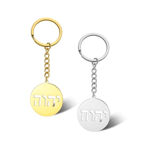 VASSAGO Hebräischer Schlüssel bund Tetra gramm aton Schlüssel anhänger Name Gottes Anhänger jüdisches Chanukka-Amulett religiöser Segen Schmuck (Set) von VASSAGO