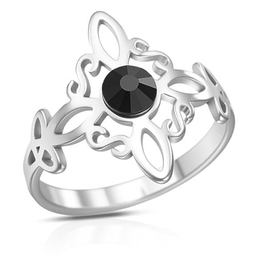 VASSAGO Hexenknoten Ring Edelstahl Keltischer Knoten Ring Hexerei Schutz Amulett Pagan Schmuck Geschenk für Frauen von VASSAGO