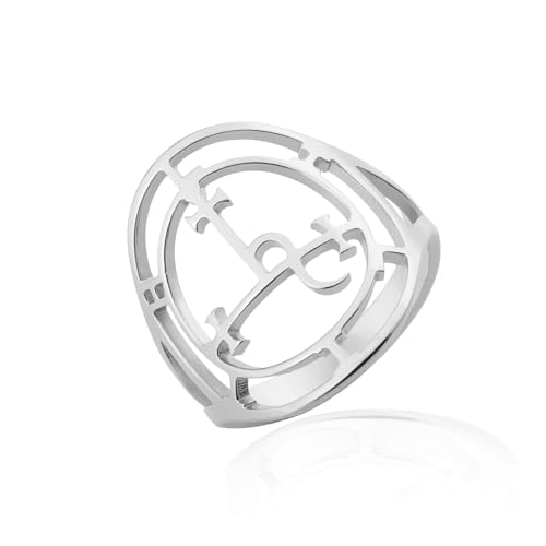 VASSAGO Sigil of Lilith Ring für Frauen Männer Pagan Goddess Statement Ring Stilvolle Hexerei Mythologie Inspirierter Schmuck von VASSAGO
