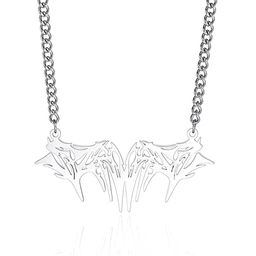 VASSAGO Thorns Anhänger Halskette für Frauen Männer Hip Hop Rock Anhänger Schmuck Gothic Mode Edelstahl Halskette (Silber) von VASSAGO