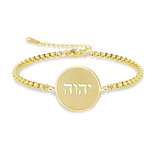 VASSAGO YHVH YHWH Jehova-Armband für Männer und Frauen, Edelstahl, hebräischer Name Gottes, Charm, Tetragrammaton, Amulett, jüdischer Schmuck, Einheitsgröße, Edelstahl, Kein Edelstein VASSAGO YHVH YHWH Jehova-Armband für Männer und Frauen, Edelstahl, hebräischer Name Gottes, Charm, Tetragrammaton, Amulett, jüdischer Schmuck, Einheitsgröße, Edelstahl, Kein Edelstein von VASSAGO