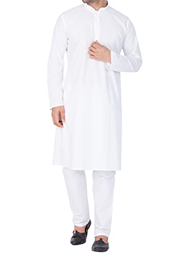 Royal Kurta Vastramay Men's Pure Cotton Kurta & Pyjama Set 42 White von VASTRAMAY