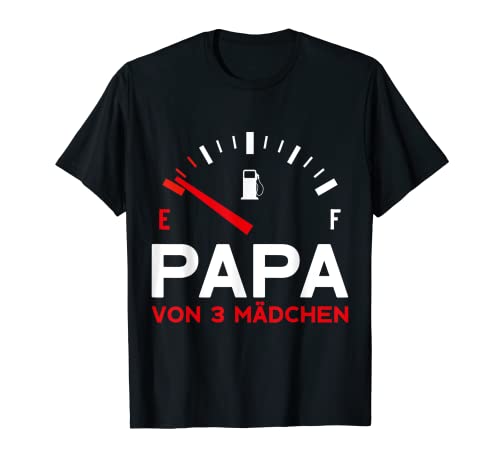 Herren PAPA VON 3 MÄDCHEN VATERTAG T-Shirt von VATER 3 KINDER