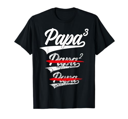 PAPA HOCH 3 KINDER VATERTAG WERDENDER PAPA T-Shirt PAPA HOCH 3 KINDER VATERTAG WERDENDER PAPA T-Shirt von VATER DREI KINDER