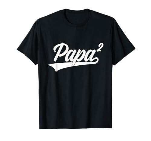 PAPA HOCH 2 KINDER VATERTAG WERDENDER PAPA T-Shirt von VATER ZWEI KINDER