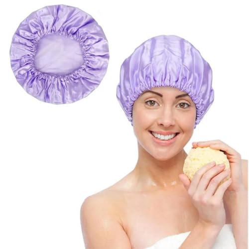 Duschhaube Damen - Duschhaube - Trockenes Haar - Duschhaube - Lila von VATESI