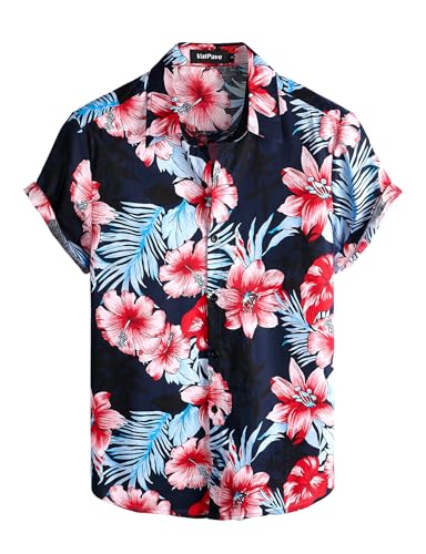 VATPAVE Herren Baumwolle Hawaii Hemd Männer Blumen Freizeit Kurzarmhemd Sommerhemd Urlaub Hemden Groß Marine VATPAVE Herren Baumwolle Hawaii Hemd Männer Blumen Freizeit Kurzarmhemd Sommerhemd Urlaub Hemden Groß Marine von VATPAVE