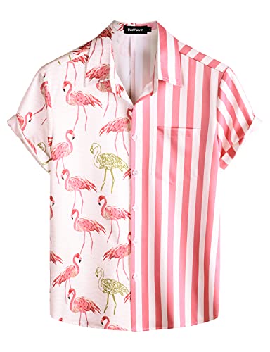 VATPAVE Herren Flamingo Hawaii Hemd Männer Freizeit Kurzarmhemd Sommer Strandhemd Blumen Hemden Klein Gelbpinker Flamingo VATPAVE Herren Flamingo Hawaii Hemd Männer Freizeit Kurzarmhemd Sommer Strandhemd Blumen Hemden Klein Gelbpinker Flamingo von VATPAVE