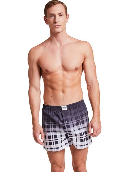 VATTER Boxer Short "Loose Larry" Schwarz/Weiß Faded von VATTER