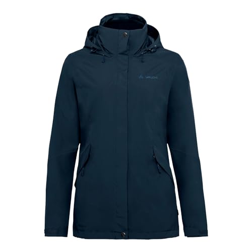 VAUDE Damen Jacke Regenjacke Outdoorjacke 3in1 Funktionsjacke Rosemoor 3in1 Jacket, Farbe:Blau, Artikel:-160 dark sea uni, Größe:42 von VAUDE