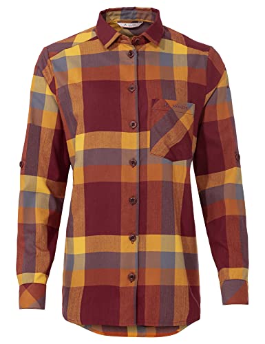 VAUDE Damen Wo Farsund Ls Shirt II Langarmhemd, Rot (Dark Cherry), 42 von VAUDE