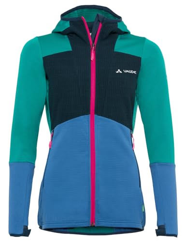 VAUDE Damen Wo Monviso Hooded Grid Fleecejacke, Ultramarine, Größe 44 Jacke, blau von VAUDE