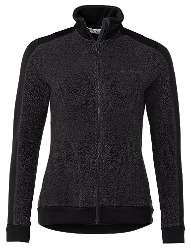 VAUDE Damen Wo Skomer Wool Fleece Jacke, Phantom, Schwarz, 42 von VAUDE