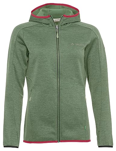 VAUDE Damen Wo Valsorda Fleece Hoody, Willow Green, Größe 48 Jacke, grün von VAUDE