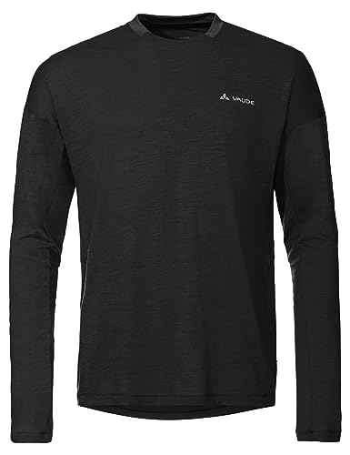 VAUDE Herren Me Yaras Ls Wool Shirt, Black, L Langarmshirt, schwarz, L von VAUDE