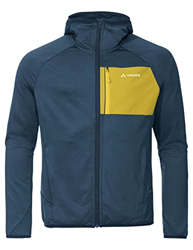 VAUDE Mens Tekoa Fleece Jacket Ii Blau - Bequeme funktionelle Herren Fleecejacke, Größe XL - Farbe Dark Sea - Yellow von VAUDE