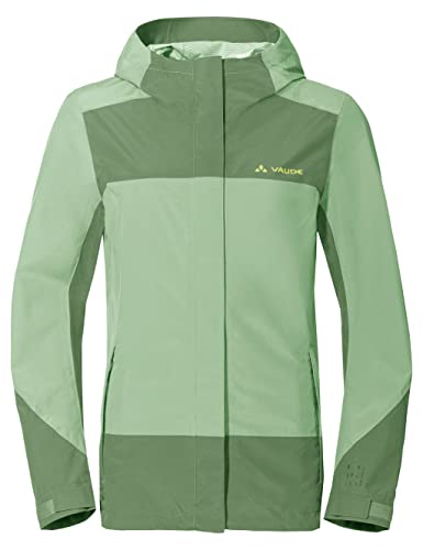 VAUDE Womens Neyland 2.5l Jacket Colorblock-Grün - Funktionelle leichte Damen Regenjacke, Größe 42 - Farbe Aloe Vera von VAUDE