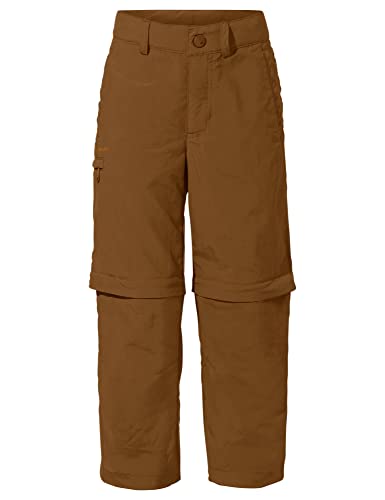 VAUDE Kids Detective Antimos Zip-Off Pants Braun - Leichte mückenabweisende Kinder Zip-Off Outdoorhose, Größe 158-164 von VAUDE