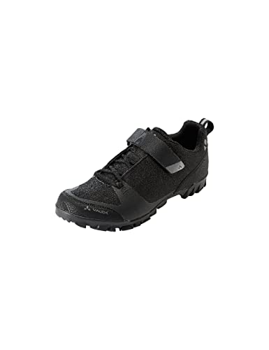 VAUDE atmungsaktive Fahrradschuhe Herren TVL Pavei 2.0 blau Gr. 43, stylische Rennradschuhe Herren für Radreisen oder Tagestouren, bequeme SPD Radschuhe, ganzjährig einsetzbar, Schwarz, 43 von Vaude