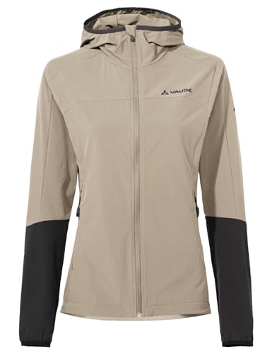 VAUDE Moab IV Softshelljacke für Damen - Übergangsjacke Damen, Winddichte & Atmungsaktive MTB-Jacke, Recyceltes Material, Wasserabweisend, mit Kapuze von VAUDE