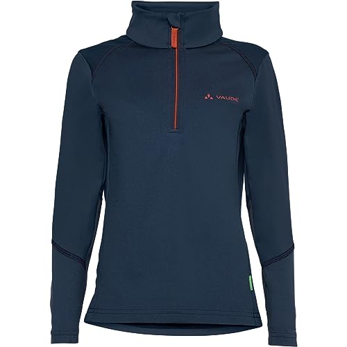 VAUDE Pullover Kids Livigno Halfzip Dark sea/orange 122/128 von VAUDE