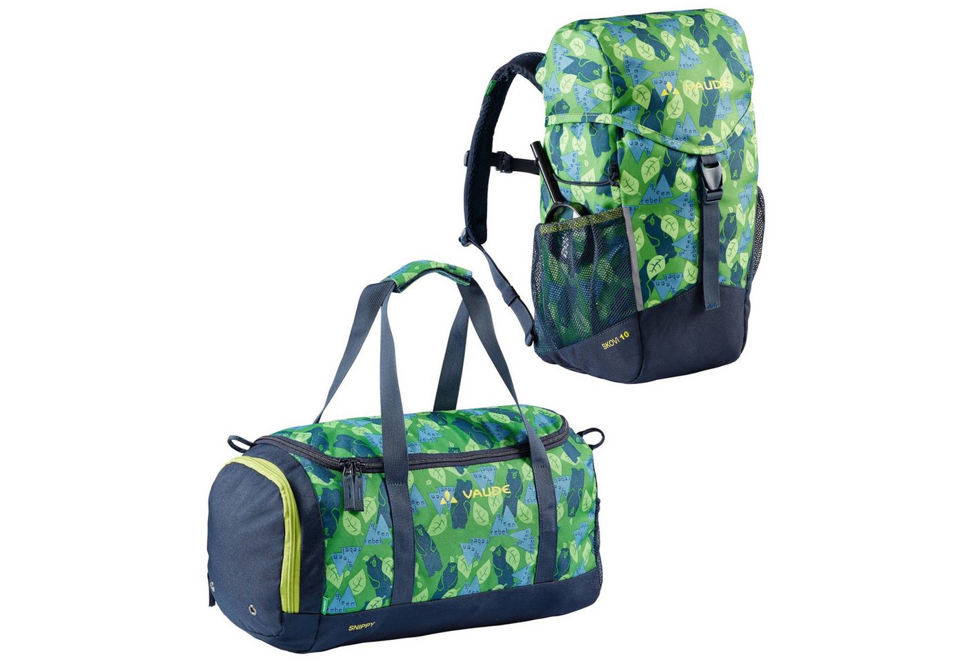 VAUDE Sporttasche Set für Kinder, mit Rucksack Skovi 10 + Snippy von VAUDE
