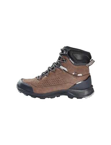 VAUDE wasserdichte Trekking- und Wanderschuhe für Damen “TRK Skarvan Tech Mid STX”, nachhaltige Wanderschuhe aus Leder für Wandertouren, bequeme und rutschfeste Outdoorschuhe in braun von VAUDE