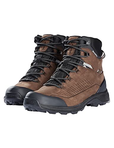 VAUDE wasserdichte Trekking- und Wanderschuhe für Damen “TRK Skarvan Tech Mid STX”, nachhaltige Wanderschuhe aus Leder für Wandertouren, bequeme und rutschfeste Outdoorschuhe in braun von VAUDE