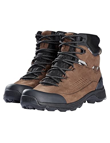 VAUDE wasserdichte Trekking- und Wanderschuhe für Herren “TRK Skarvan Tech Mid STX”, nachhaltige Wanderschuhe aus Leder für Wandertouren, bequeme und rutschfeste Outdoorschuhe in braun von VAUDE