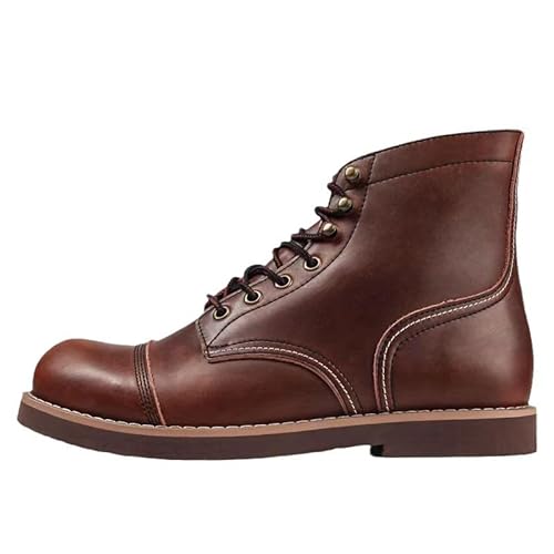 VAVENI Herren Retro-Arbeitsstiefel mit Fleece-Futter und Wärmefunktion von VAVENI