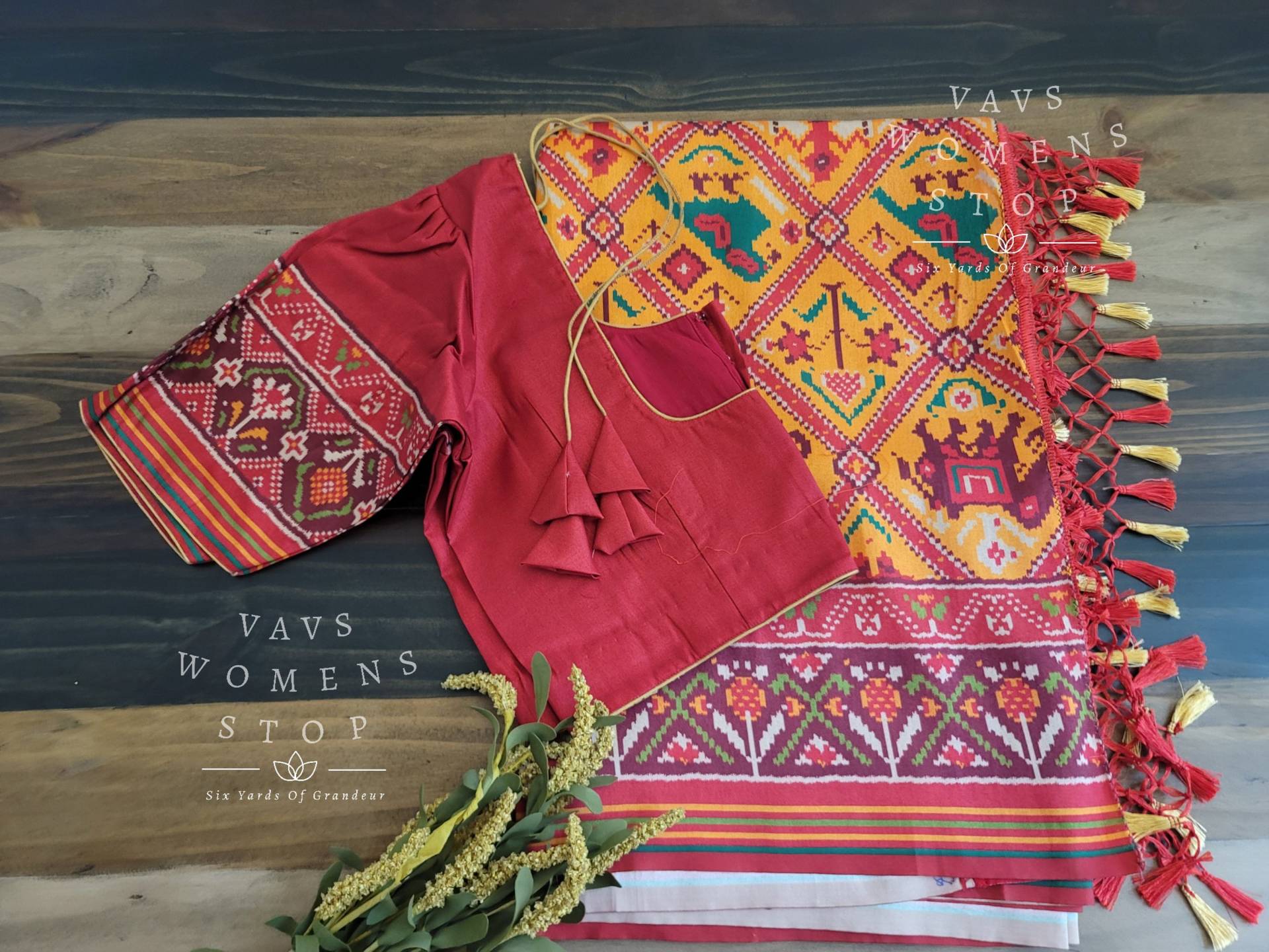 Blended Viscose Spun Silk Kalamkari Digital Print Saree - Bluse Größe 42 Erweitert Bis 48 Bereit Zum Versand Aus Prosper Texas Vavs Damen Stop von VAVSWomensStop