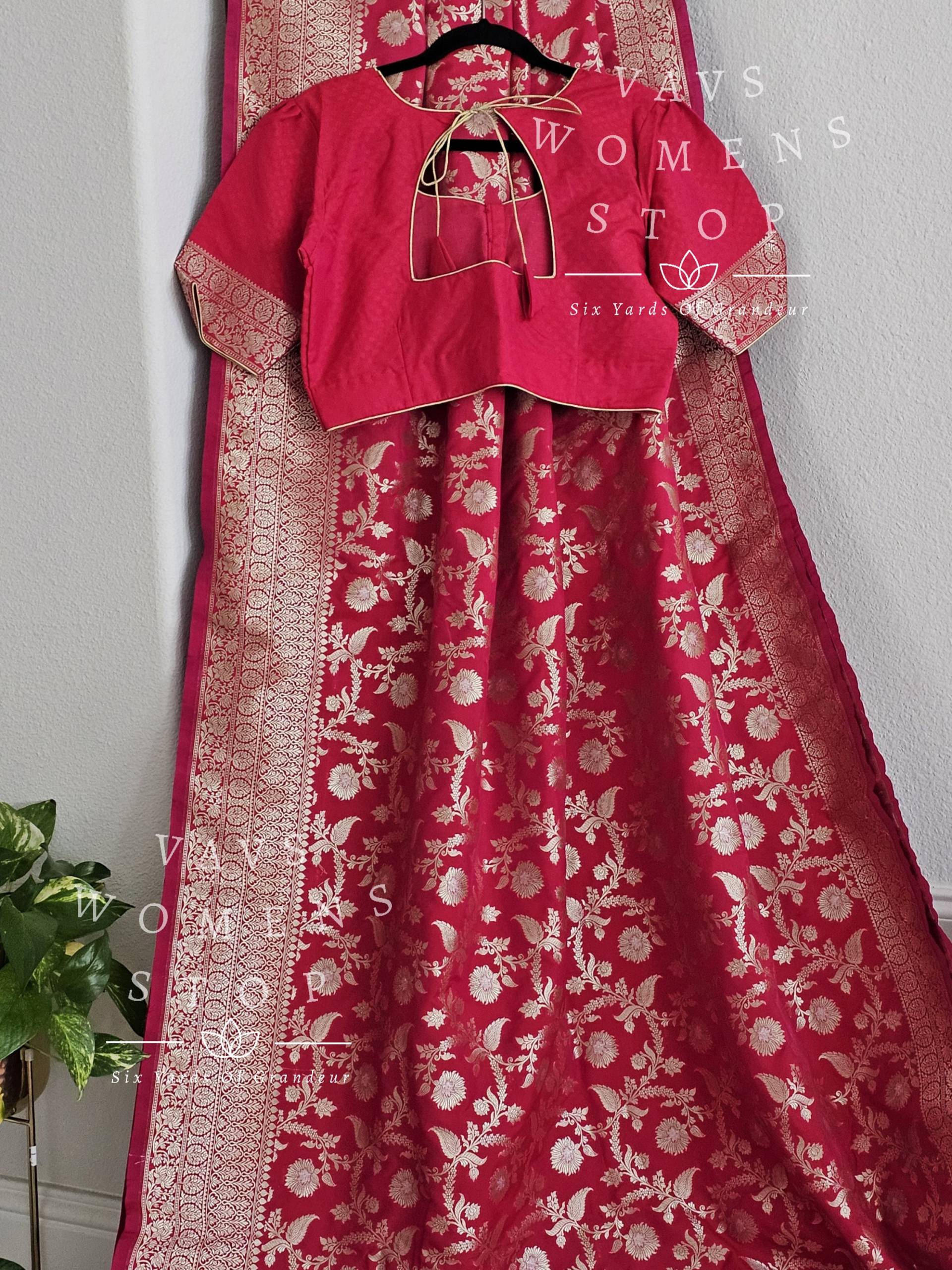 Benarasi Uppada Soft Silk Designer Saree - Bluse Größe 40 Reicht Bis 46 Fertig Zum Versenden, Aus Prosper, Texas Vavs Womens Stop von VAVSWomensStop