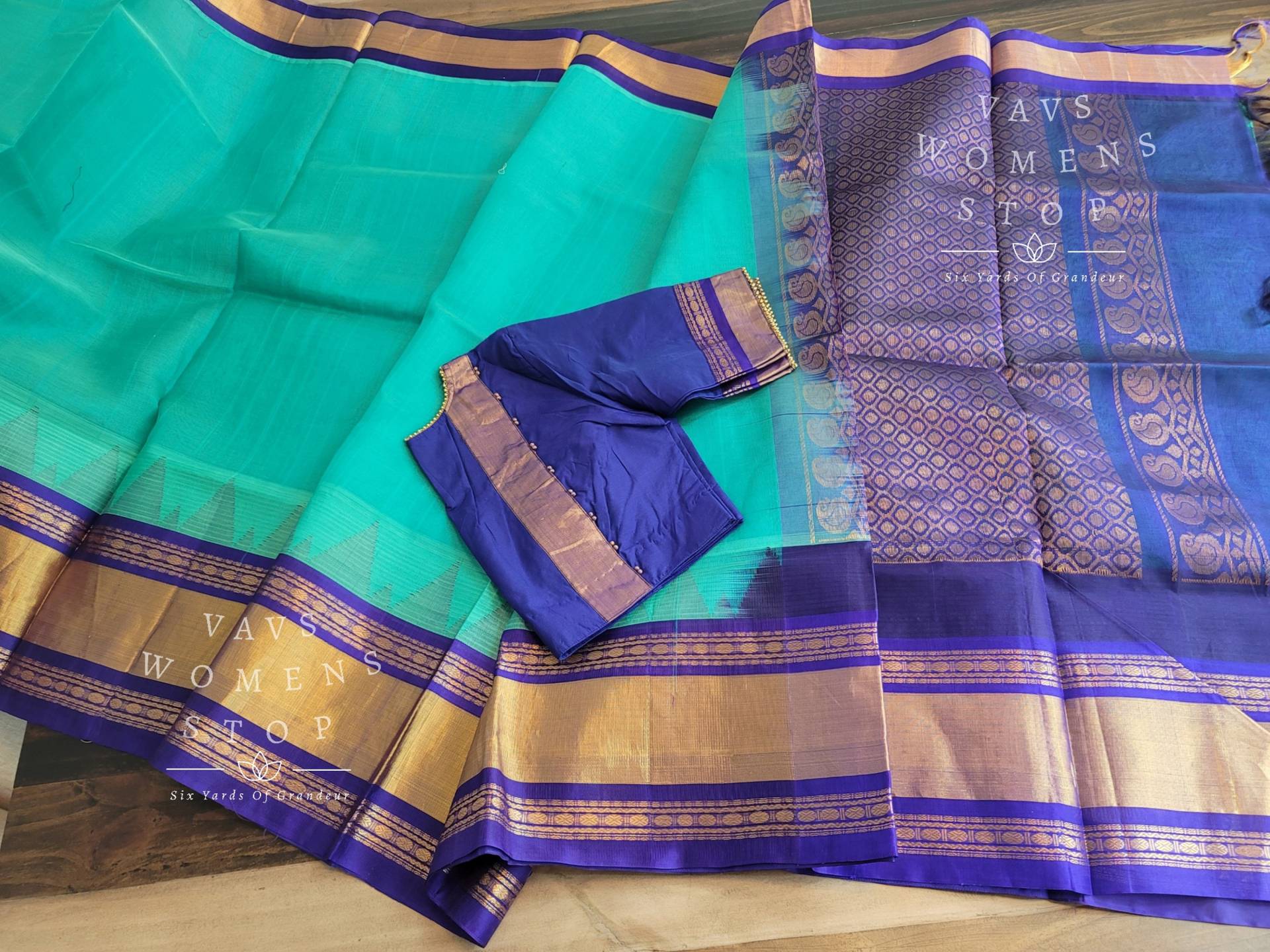 Pure Kuppadam Handloom Bügelborte Saree - Bluse Größe 42 Erweitert Bis 48 Versandfertig Aus Texas, Usa, Von Vavs Womens Stop von VAVSWomensStop