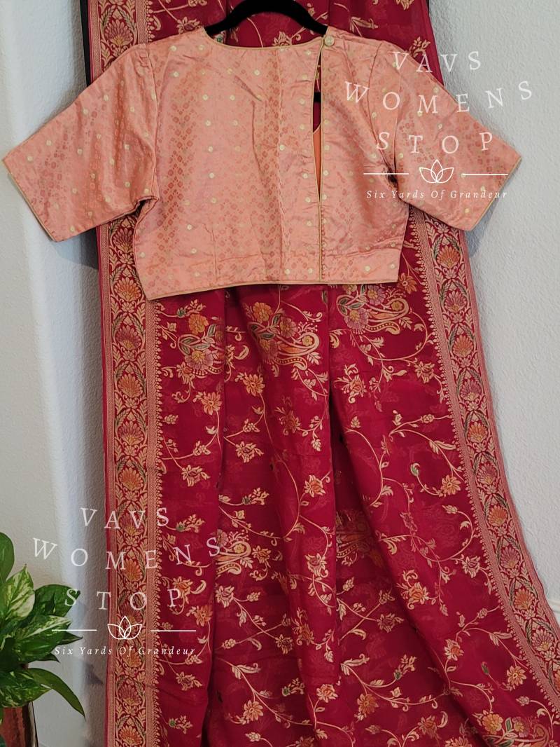 Reiner Khaddi Viskose Georgette Designer Saree - Benarasi Bluse Größe 40 Erreicht Bis 46 Schiff Aus Texas, Usa Vavs Damen Stop von VAVSWomensStop