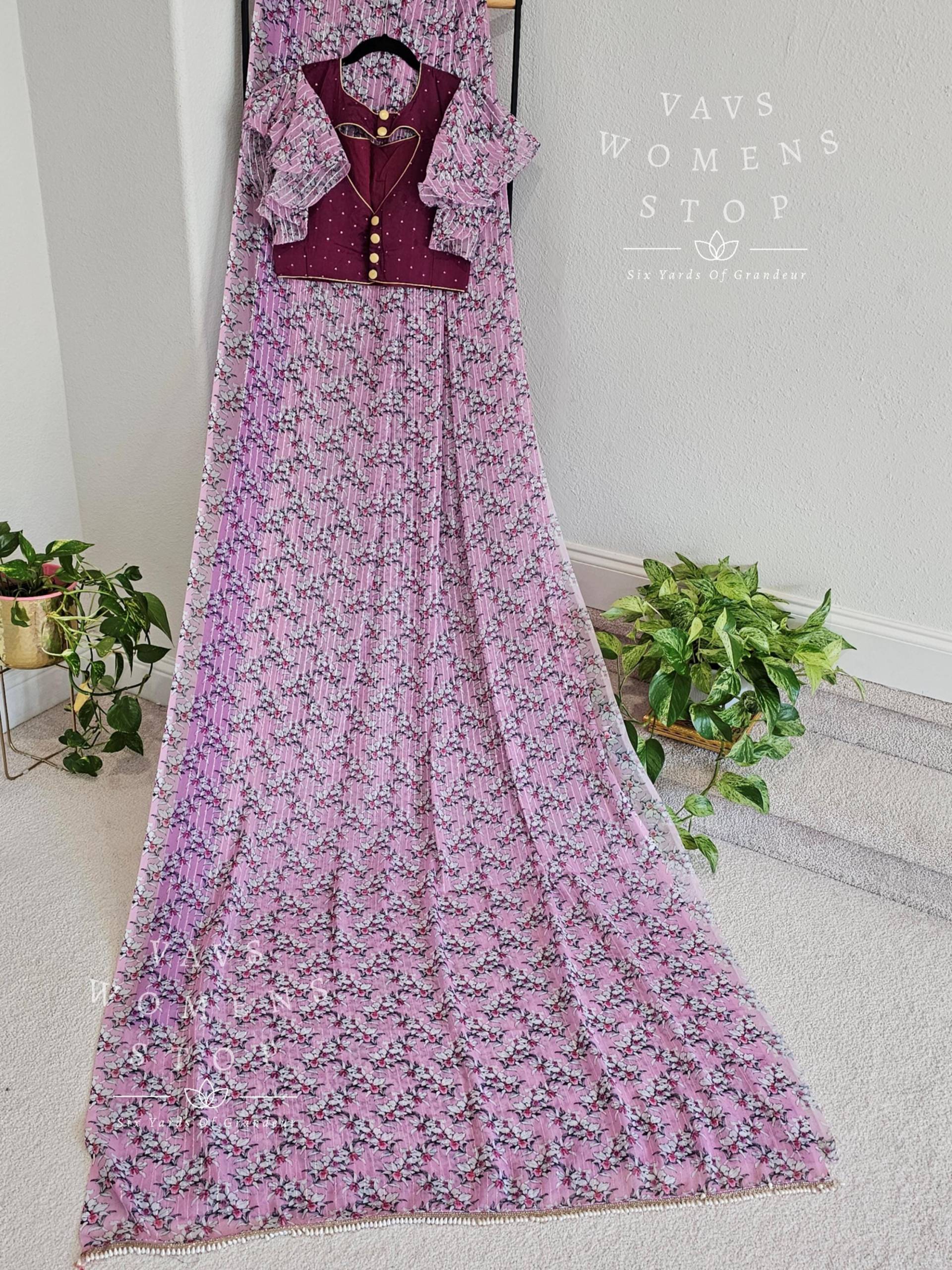 Viskose Georgette Blumendrucke Pailletten Saree - Bluse Größe 36. Versandfertig Aus Prosper, Texas Von Vavs Womens Stop Viskose Georgette Blumendrucke Pailletten Saree - Bluse Größe 36. Versandfertig Aus Prosper, Texas Von Vavs Womens Stop von VAVSWomensStop