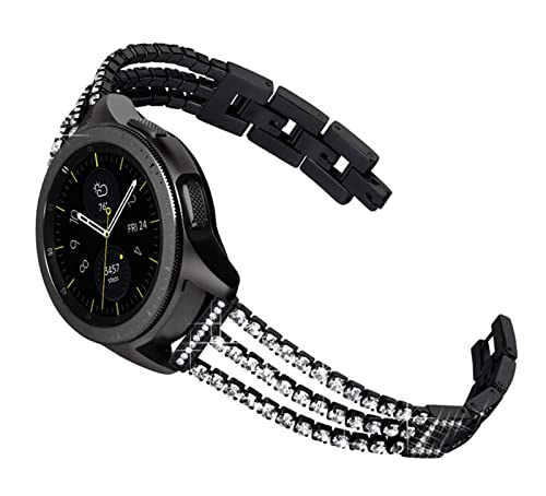 20 22mm Frauen Watch Strap Compatible With Samsung Galaxy Uhr aktiv 2 44mm 40mm Armband Compatible With Galaxieuhr 46mm 42mm S3 Huawei GT 2E Gurt (Color : Black, Size : Amazfit gtr 42mm) von vazzic